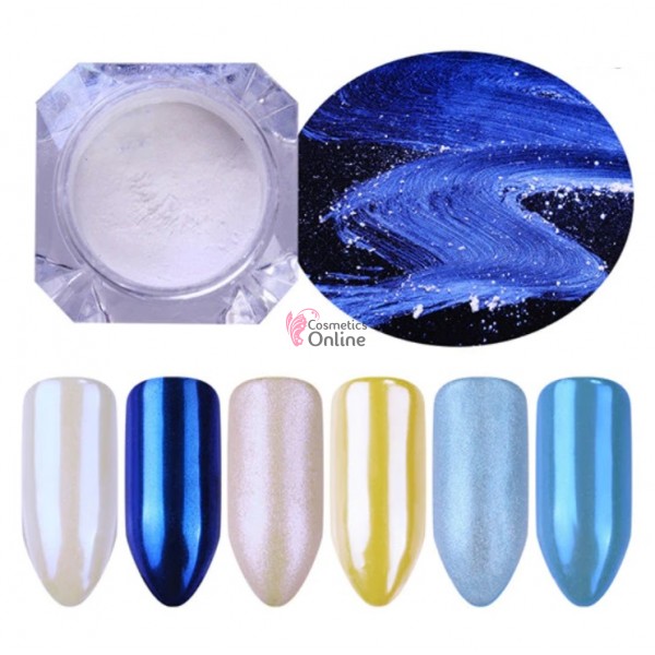 Pigment Mermaid Shining Effect Born Pretty pentru unghii 2gr Cod MS03 Blue